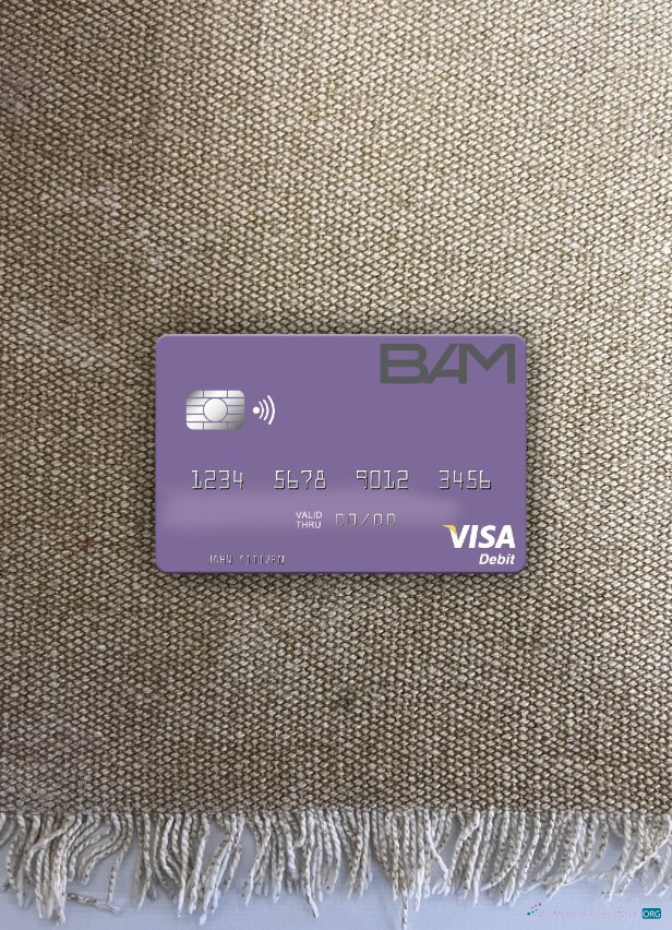 Download Guatemala Banco Agromercantil visa debit card photolook front Photoshop template